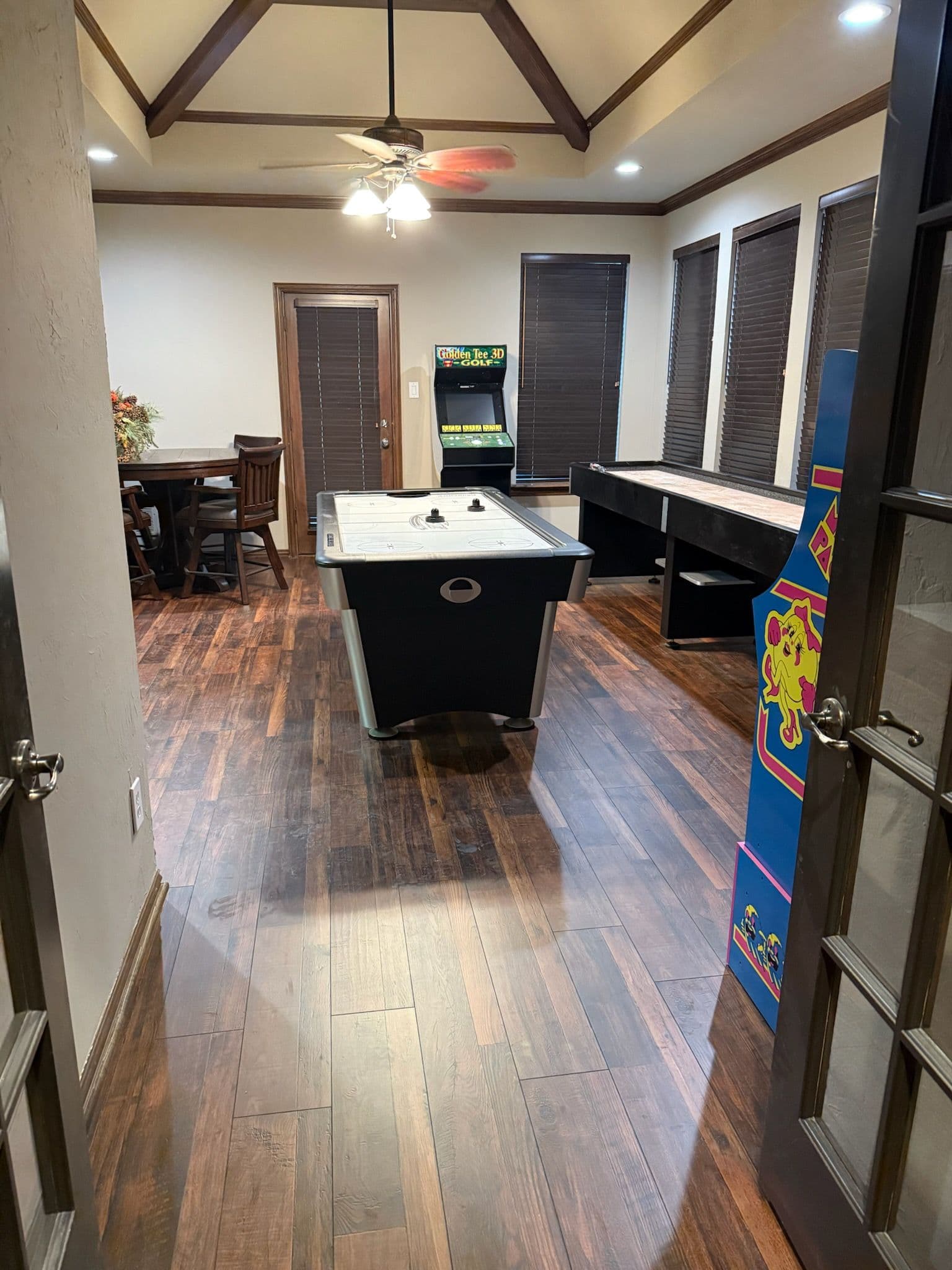 Project Luxury Vinyl Planking Transforms Game Room image