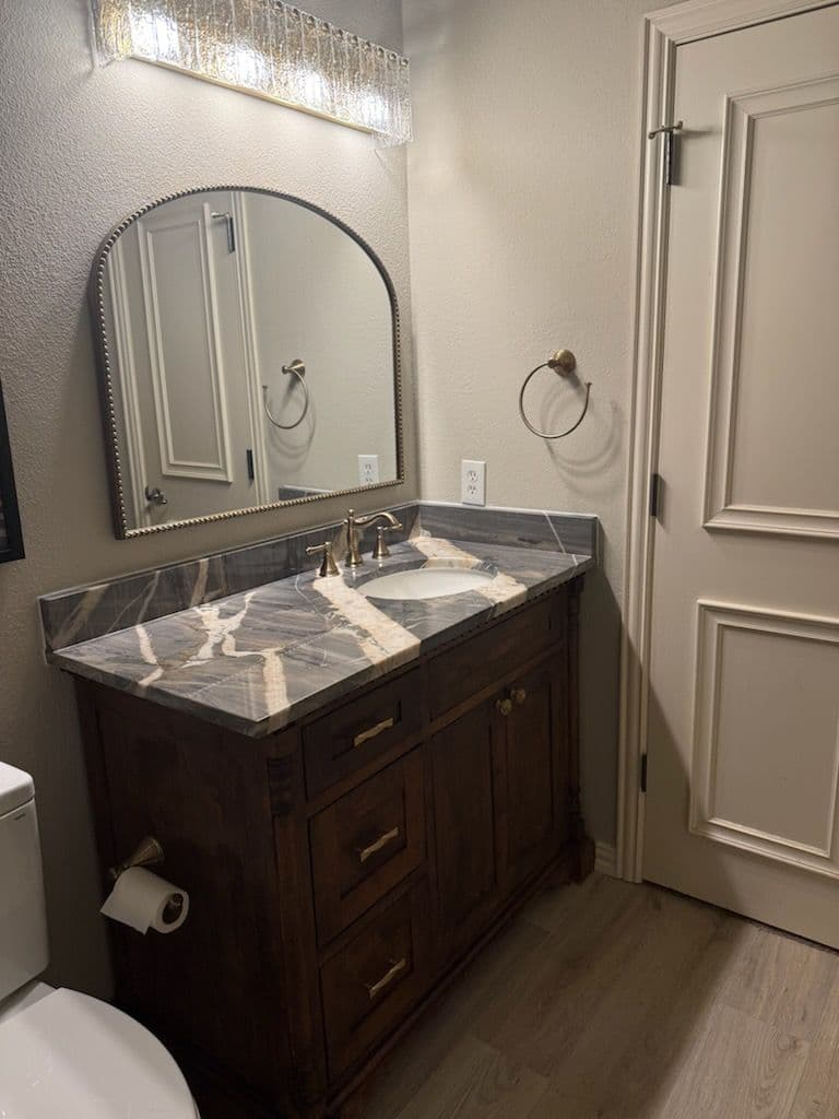 Gallery photos for Modern Bathroom Upgrade with Marble Elegance: Image #1